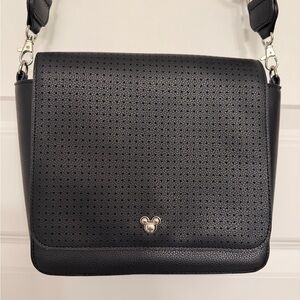Disney Black Crossbody Bag with Mickey Emblem